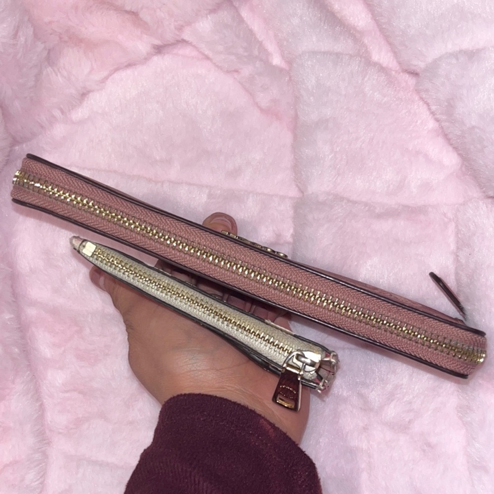 Coach Pink Floral Zip Wallet - Picture 5 of 14
